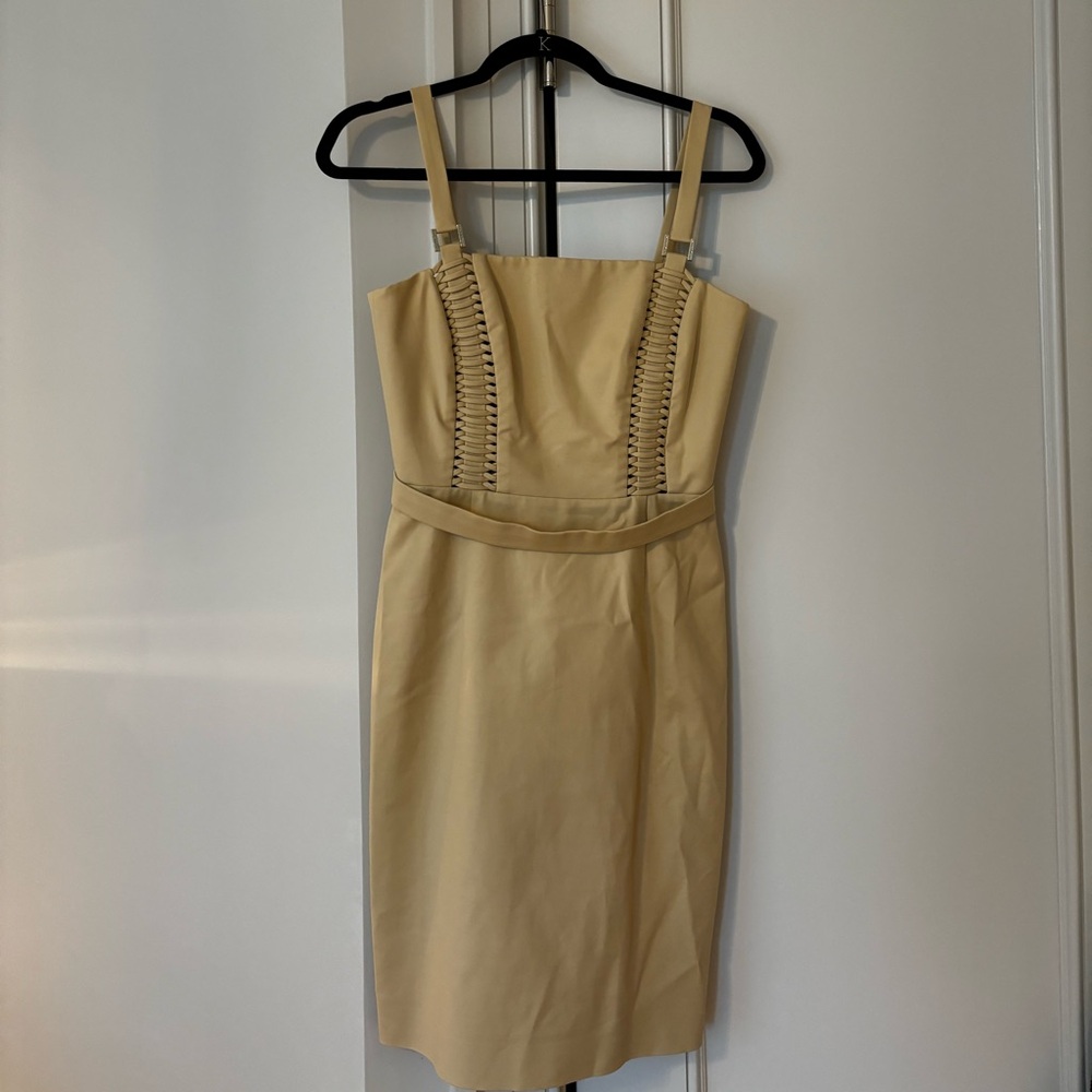 Versace cream 2010s corset dress